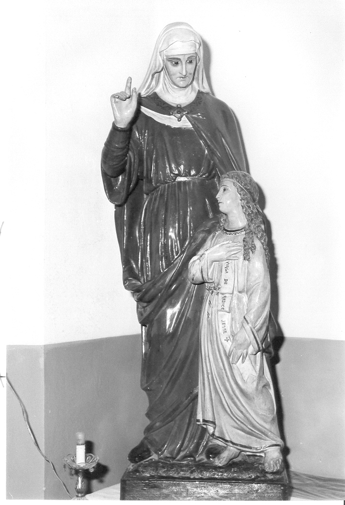 Maria Vergine bambina e Sant'Anna (scultura) - bottega marchigiana (sec. XIX)