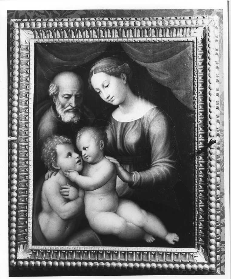 Sacra Famiglia con San Giovanni Battista bambino (dipinto) di Francucci Innocenzo detto Innocenzo da Imola (sec. XVI)