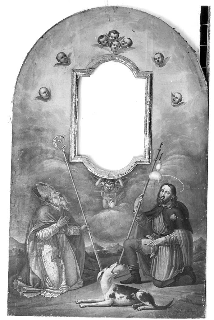 San Leo e San Rocco (dipinto) di Lucarelli V (sec. XIX)