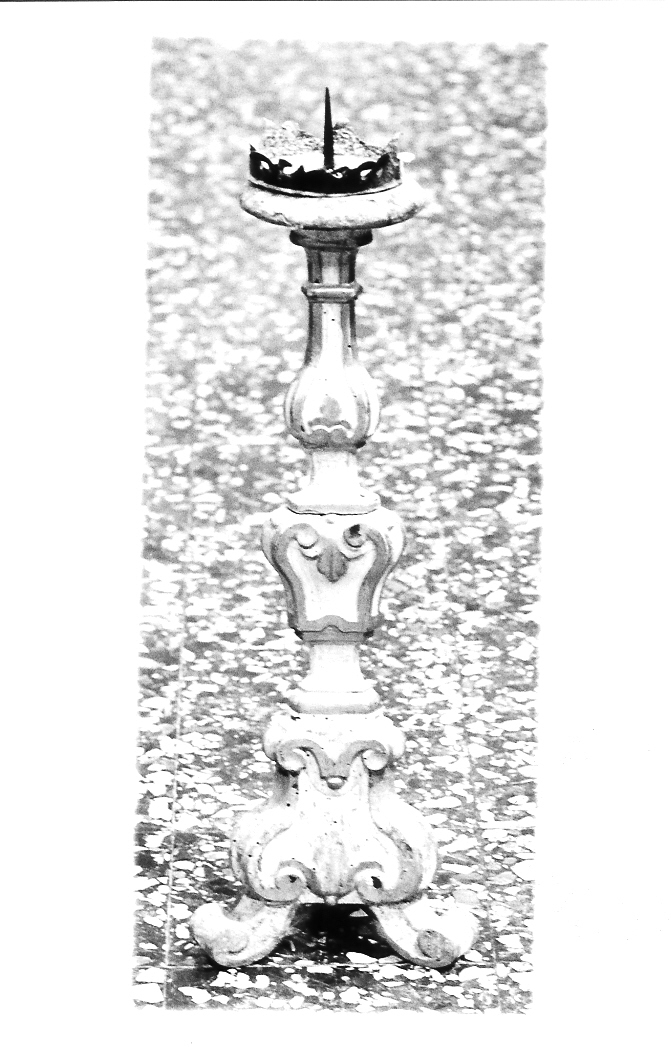 candeliere d'altare - bottega marchigiana (sec. XVIII)