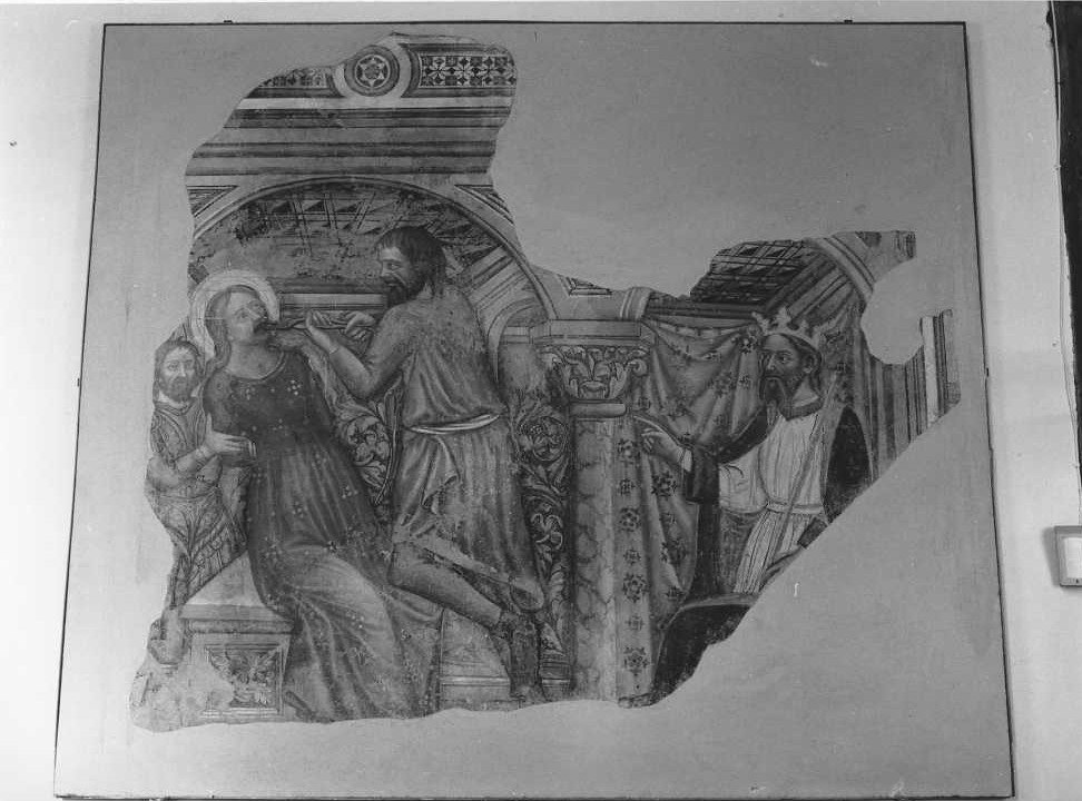 Cristo crocifisso (dipinto, frammento) - ambito marchigiano (fine/inizio secc. XIV/ XV)