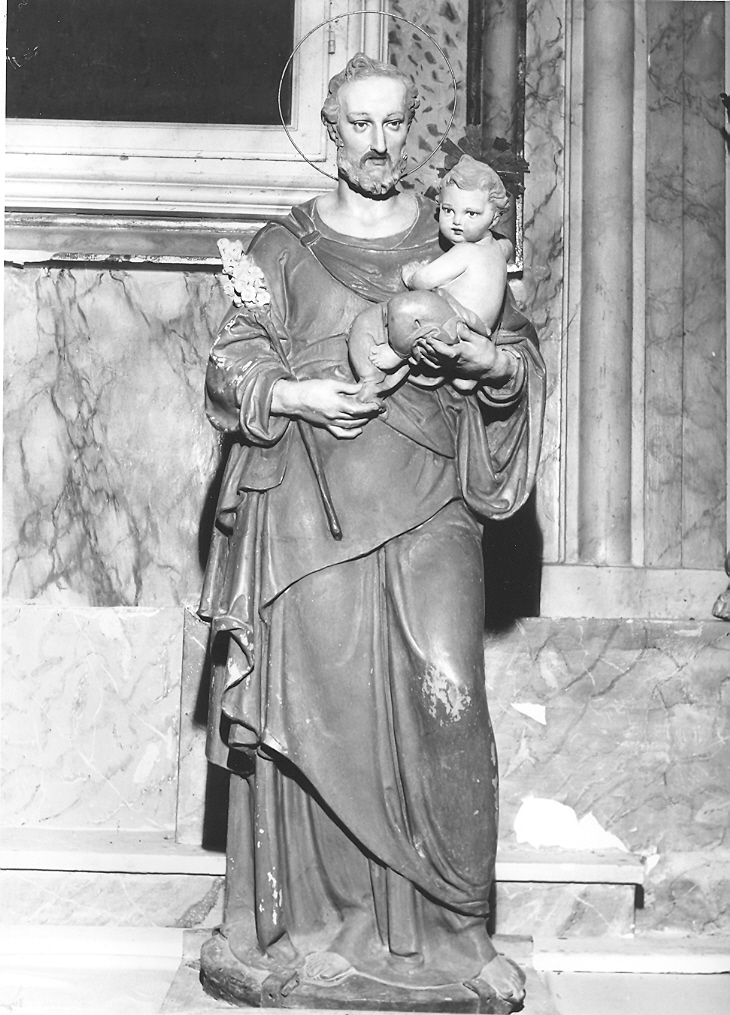San Giuseppe e Gesù Bambino (scultura) - ambito di Fermo (sec. XIX)