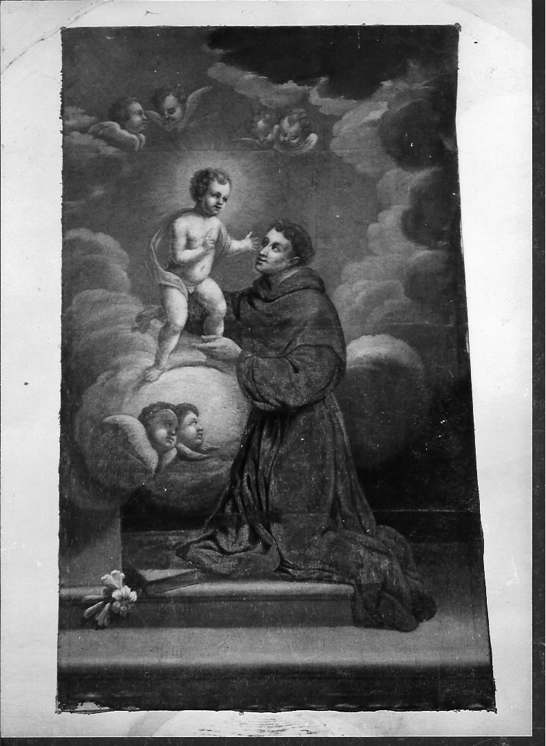 Sant'Antonio da Padova con il bambino (dipinto) - ambito italiano (secc. XVIII/ XIX)