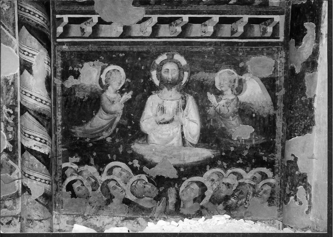 ascensione di Cristo (decorazione pittorica, elemento d'insieme) - ambito marchigiano (seconda metà sec. XIV)