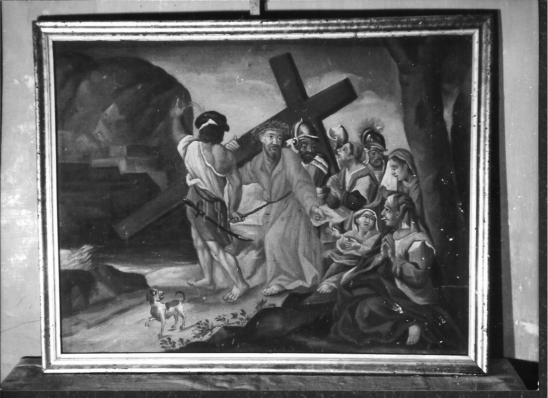 stazione VIII: Gesù consola le donne di Gerusalemme (dipinto, elemento d'insieme) - ambito marchigiano (fine/inizio secc. XVIII/ XIX)
