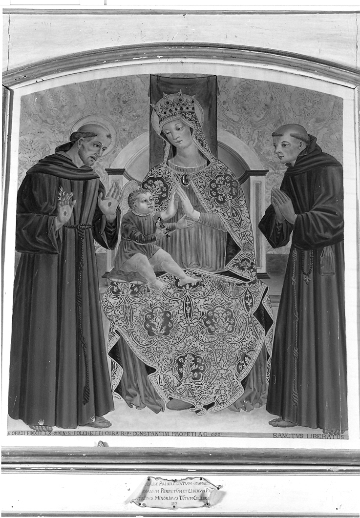 Madonna in trono e Santi (dipinto) di Orazi Orazio (sec. XIX)