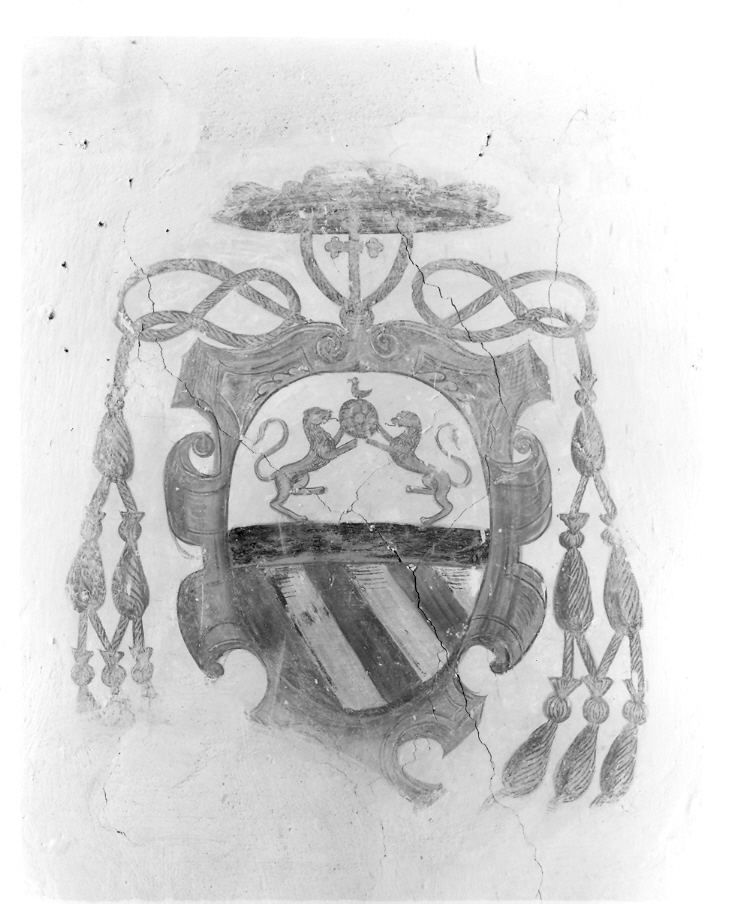 stemma cardinalizio (dipinto) - ambito camerinese (seconda metà sec. XVI)