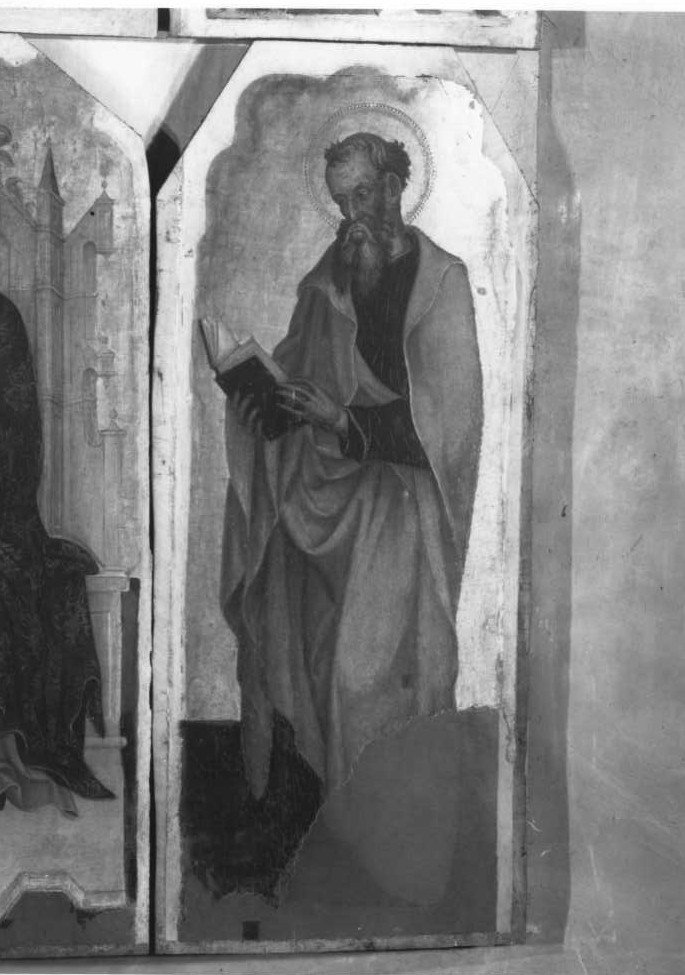 San Giovanni Evangelista (dipinto, insieme) - ambito marchigiano (prima metà sec. XV)