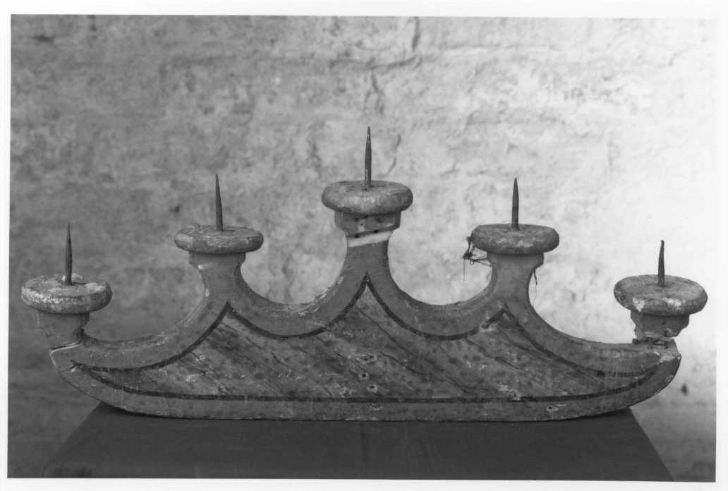 candelabro, serie - bottega marchigiana (seconda metà sec. XIX)