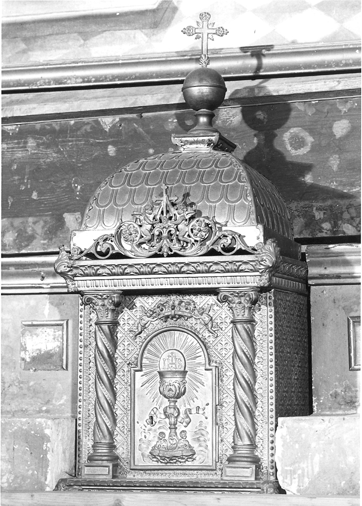 tabernacolo - a frontale architettonico - bottega marchigiana (seconda metà sec. XIX)