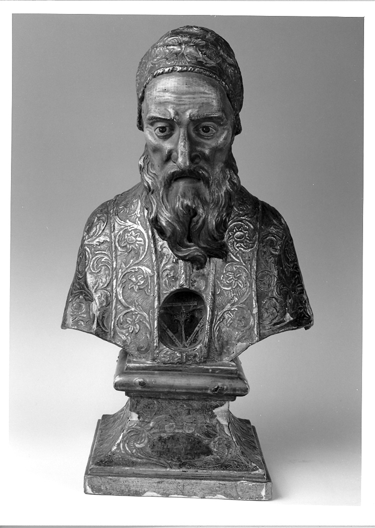San Pio V (reliquiario - a busto) - bottega marchigiana (seconda metà sec. XVIII)