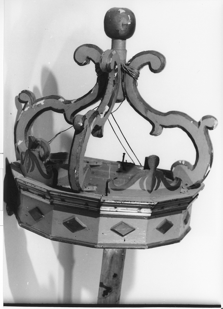 corona di tronetto per esposizione eucaristica - manifattura marchigiana (ultimo quarto sec. XIX)