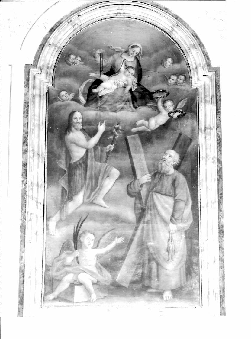 Madonna con Bambino con i Santi Giovanni e Andrea (dipinto) - ambito marchigiano (seconda metà sec. XVIII)