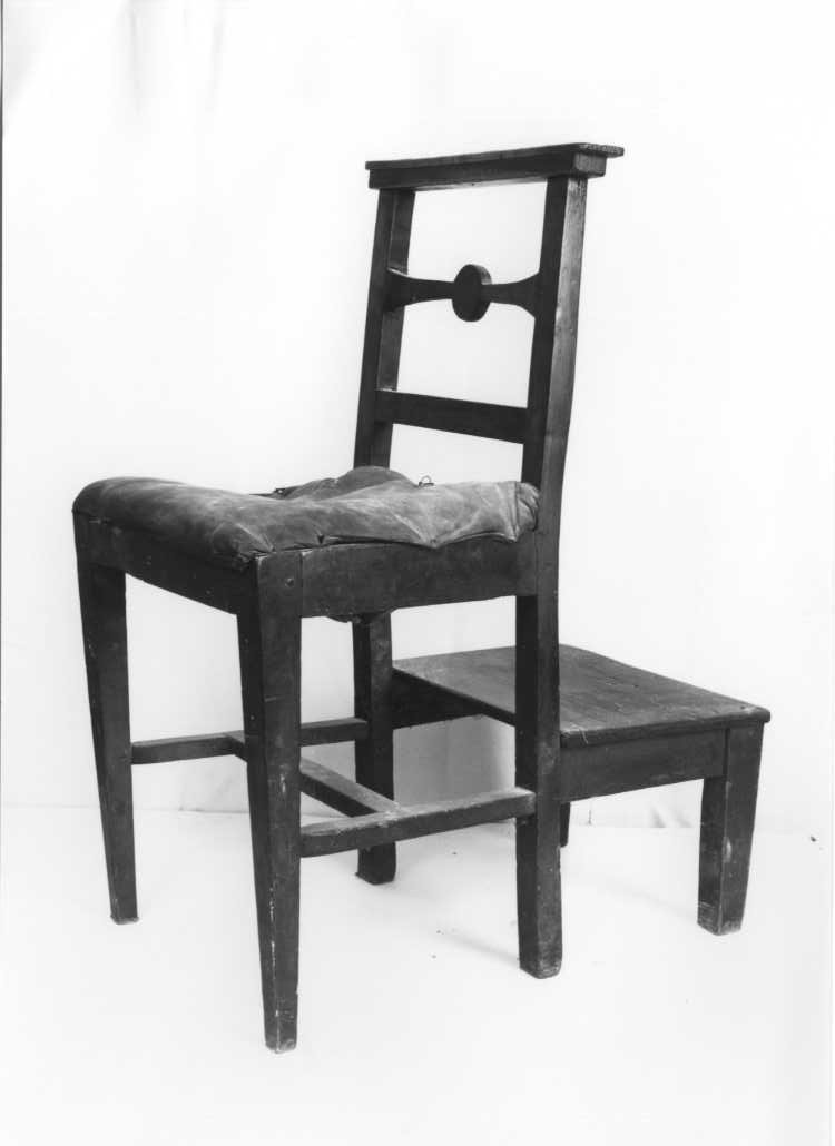 sedia con inginocchiatoio - manifattura marchigiana (sec. XIX)