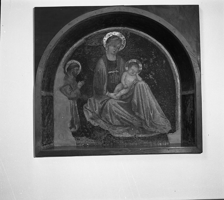 Madonna con Bambino e San Francesco (dipinto) di Alberti Antonio di Guido detto Antonio da Ferrara (sec. XV)