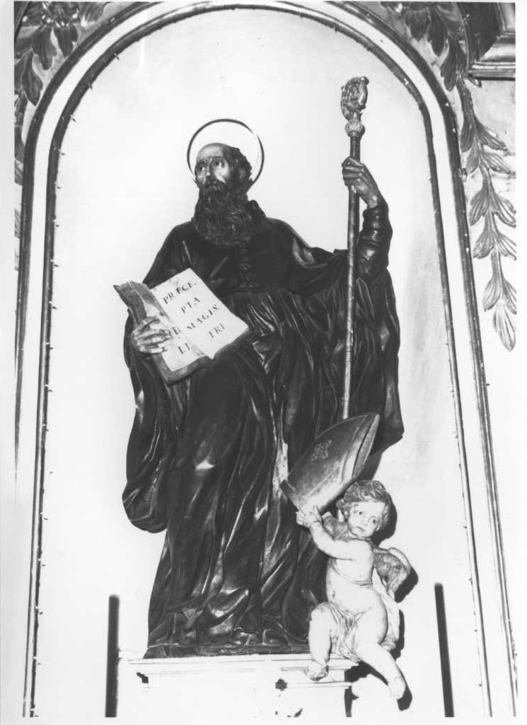 San Benedetto abate (gruppo scultoreo) - bottega marchigiana (sec. XVI)