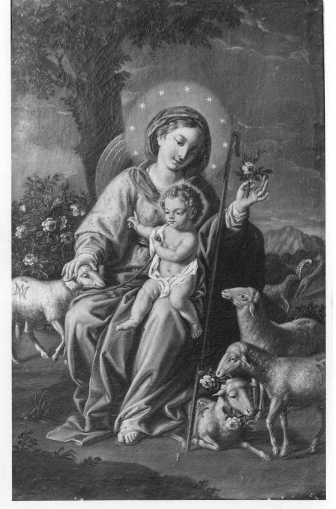 Madonna con Bambino (dipinto) di Allevi Francesco Saverio (sec. XVIII)