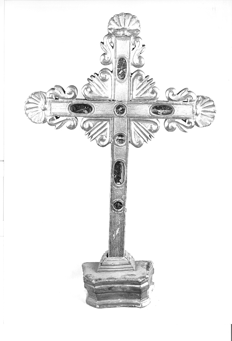 reliquiario - a croce - bottega marchigiana (sec. XVIII)