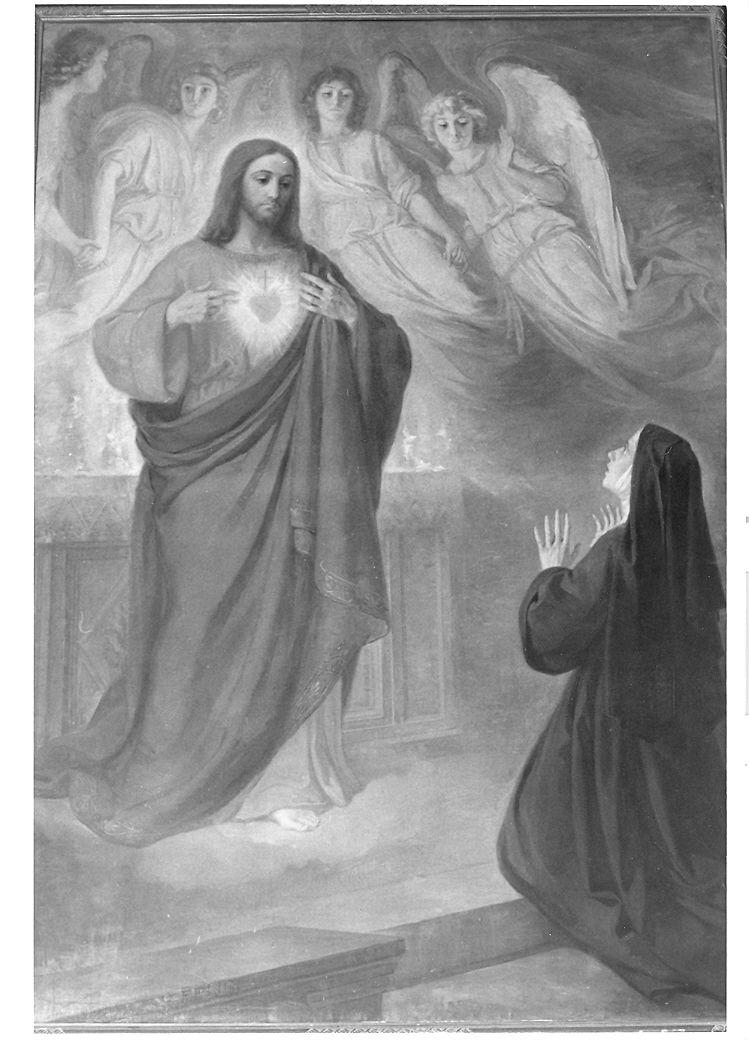 apparizione di Cristo a Santa Margherita (dipinto) - ambito marchigiano (sec. XX)
