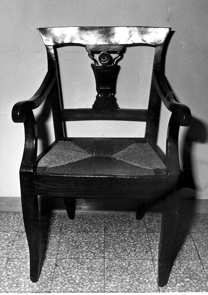 sedia - a braccioli - manifattura marchigiana (prima metà sec. XIX)