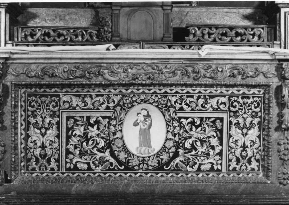 Sant'Antonio da Padova e decori floreali (paliotto) - ambito romagnolo (prima metà sec. XVIII)