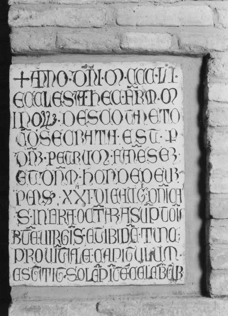 lapide commemorativa - bottega marchigiana (sec. XIV)