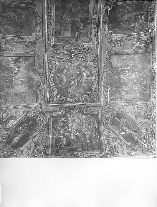 incoronazione di Maria Vergine (dipinto, elemento d'insieme) di Cialdieri Girolamo di Bartolomeo (attribuito) (sec. XVII)