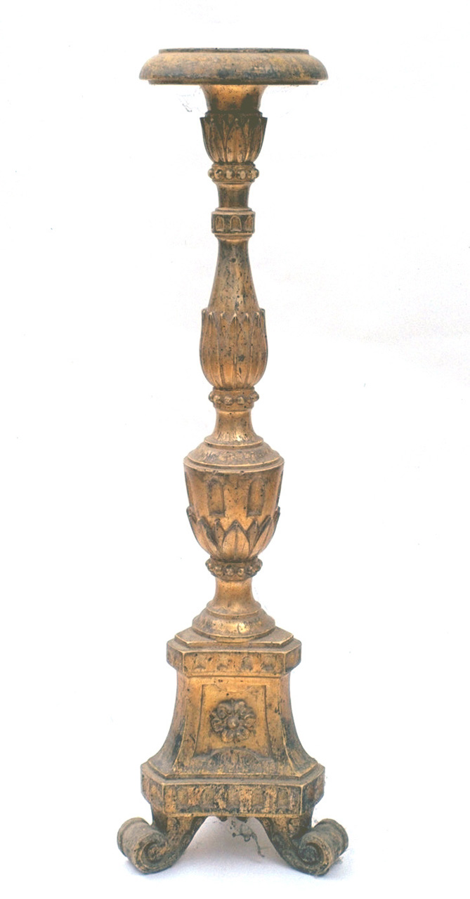 candelabro, serie - bottega pesarese (primo quarto sec. XX)