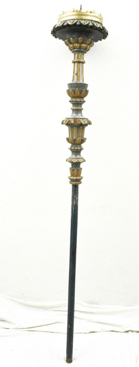 candelabro portatile, coppia - bottega pesarese (metà sec. XVIII)