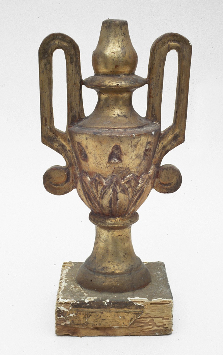 vaso d'altare con composizione floreale, serie - bottega pesarese (sec. XIX)