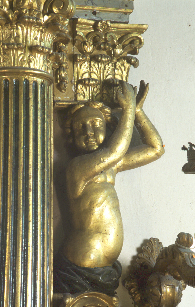 angelo attero (scultura, elemento d'insieme) di Polinori Giuseppe, Grillanda Girolamo (fine sec. XVII)
