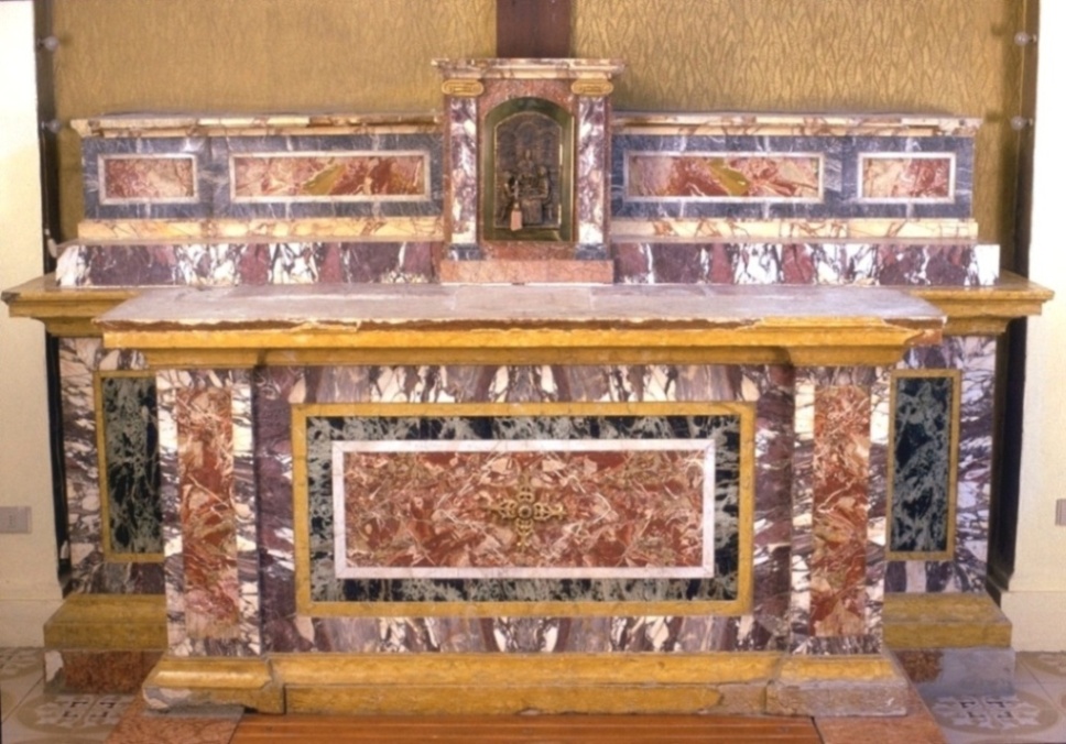 gradino d'altare, elemento d'insieme - bottega marchigiana (inizio sec. XVIII)