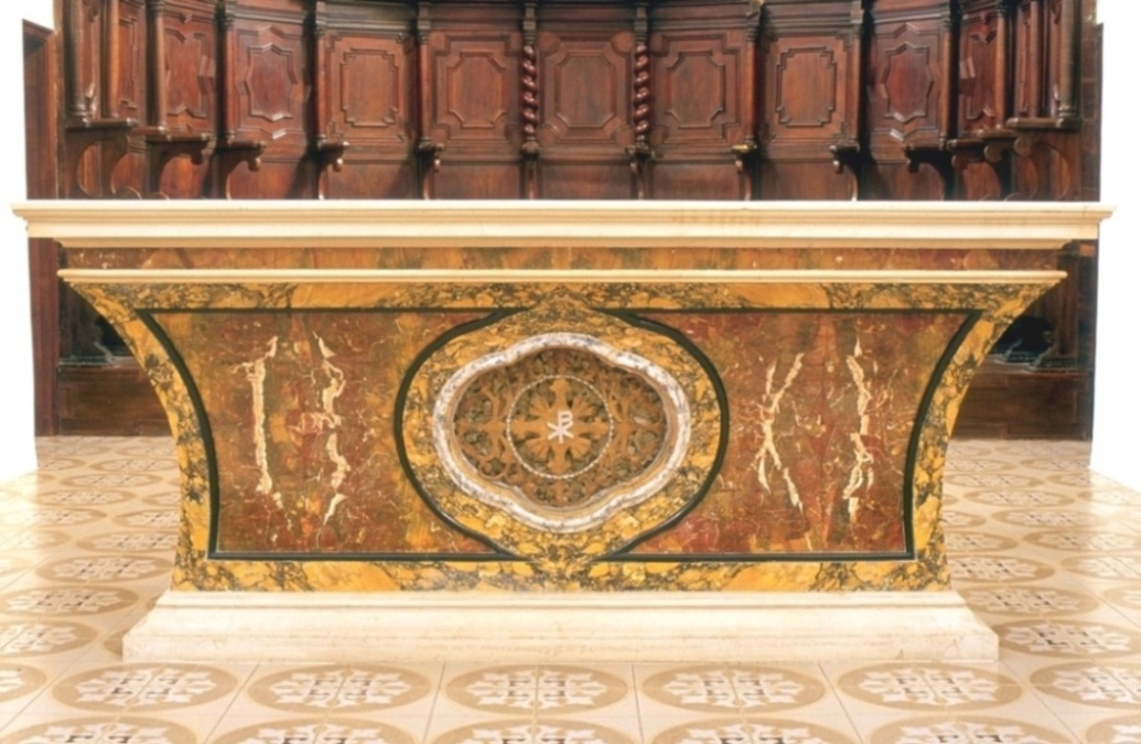 altare maggiore, frammento - bottega marchigiana (inizio sec. XVIII)