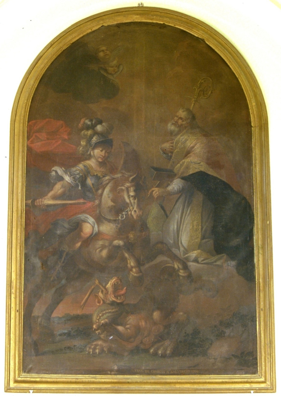 San Giorgio e il drago (dipinto) - ambito marchigiano (inizio sec. XVIII)