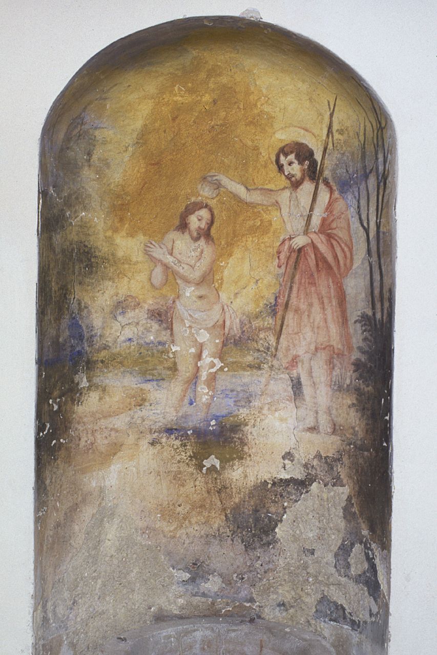 battesimo di Cristo (dipinto) - ambito pesarese (seconda metà sec. XVI)