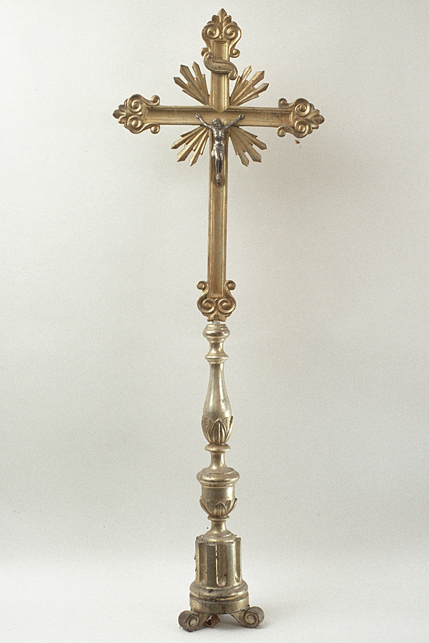 croce d'altare, elemento d'insieme - bottega pesarese (seconda metà sec. XIX)