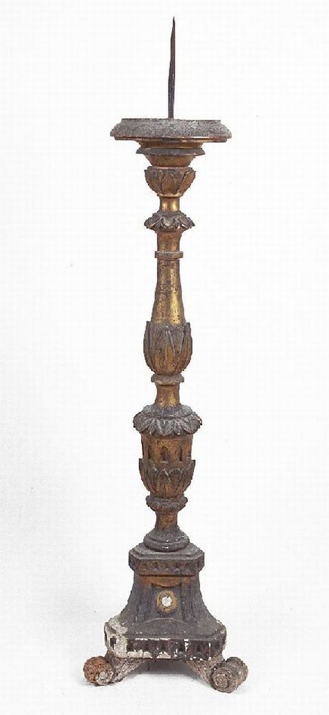 candelabro, coppia - bottega pesarese (seconda metà sec. XIX)