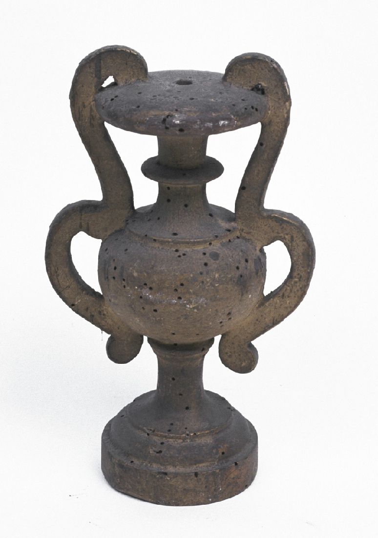 vaso d'altare con composizione floreale, serie - bottega pesarese (sec. XIX)