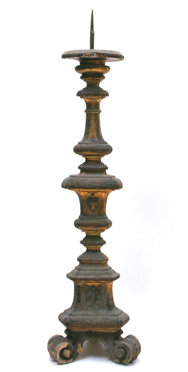 candelabro, coppia - bottega pesarese (seconda metà sec. XVIII)