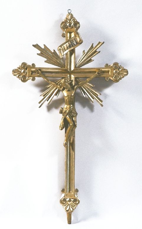 croce d'altare, elemento d'insieme - bottega pesarese (ultimo quarto sec. XIX)