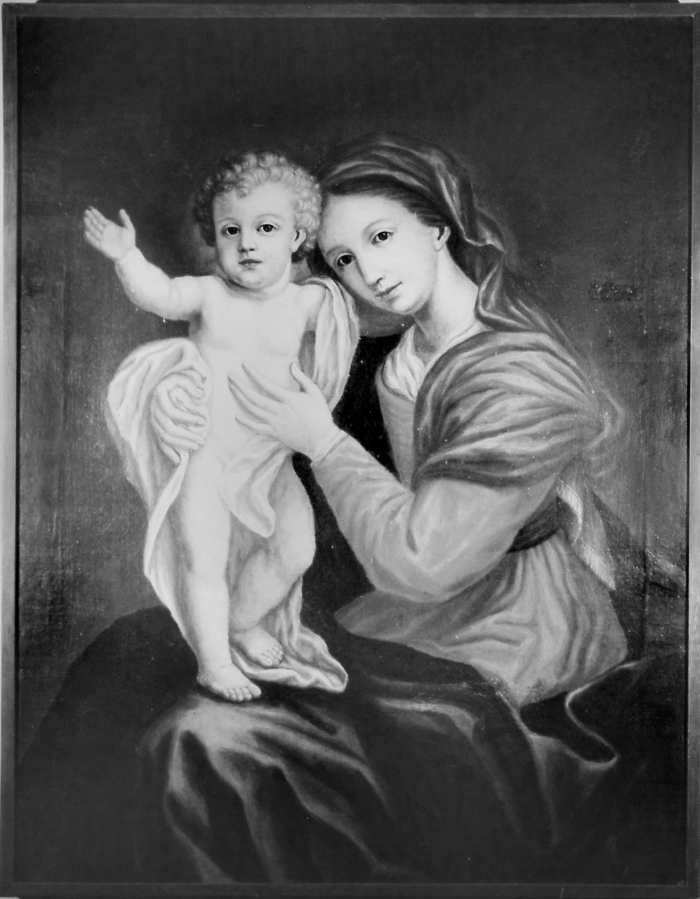 Madre del bell'Amore, Madonna con Bambino (dipinto) di Lazzarini Giovanni Andrea (sec. XVIII)