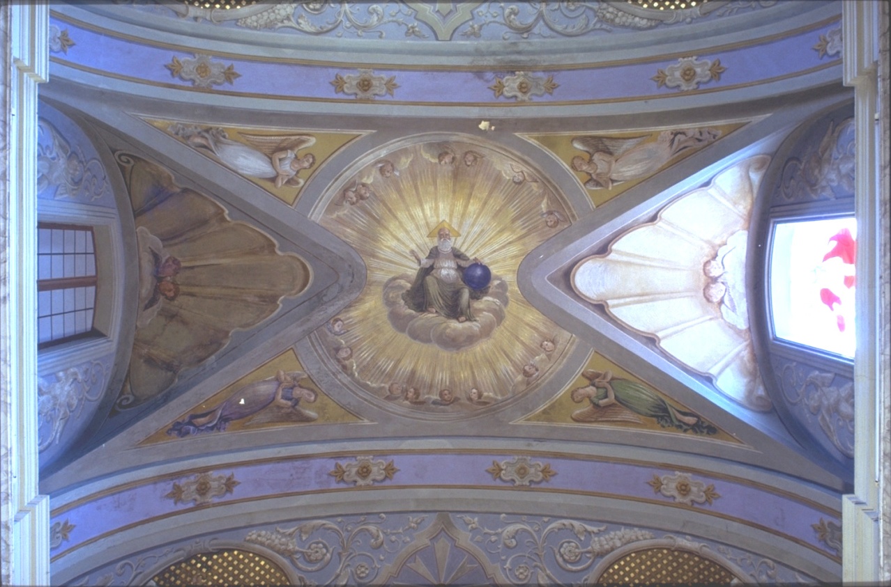Dio Padre in gloria (dipinto, elemento d'insieme) di Mazzanti (ultimo quarto sec. XIX)