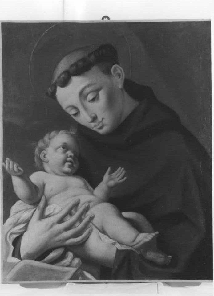 Sant'Antonio da Padova con il bambino (dipinto) - ambito marchigiano (sec. XVIII)