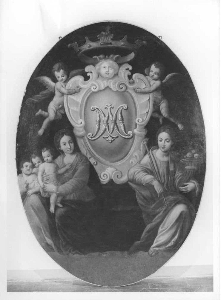 Madonna della Misericordia, Madonna con Bambino (dipinto) - ambito marchigiano (sec. XIX)