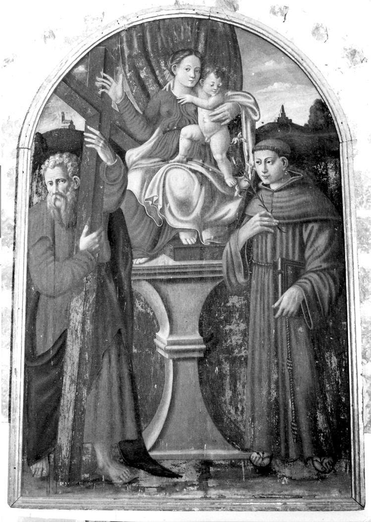 Madonna in trono con Bambino e Santi (dipinto) - ambito marchigiano (sec. XVII)