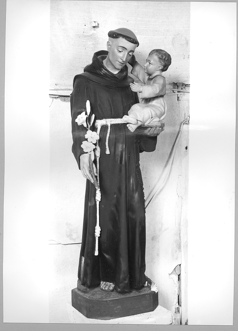 Sant'Antonio da Padova con il bambino (statua) - bottega marchigiana (prima metà sec. XX)