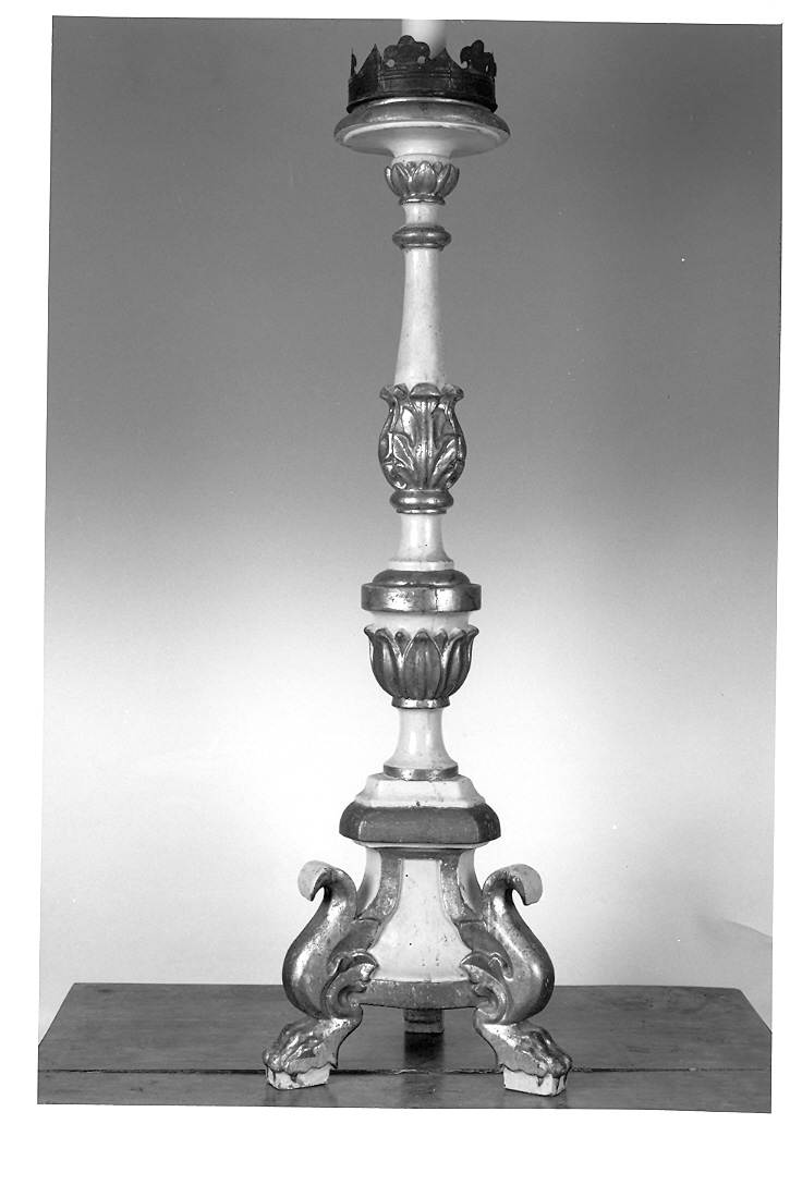 candelabro, serie - bottega marchigiana (primo quarto sec. XIX)