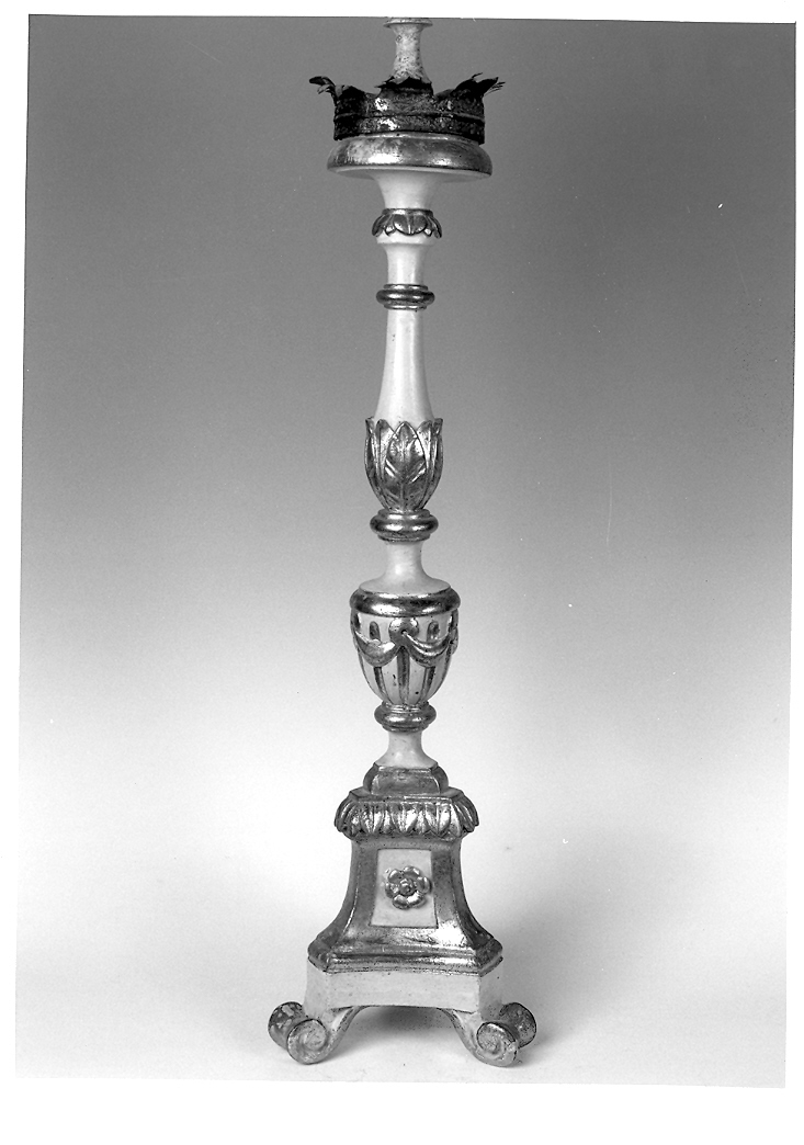 candelabro, serie - bottega marchigiana (primo quarto sec. XIX)