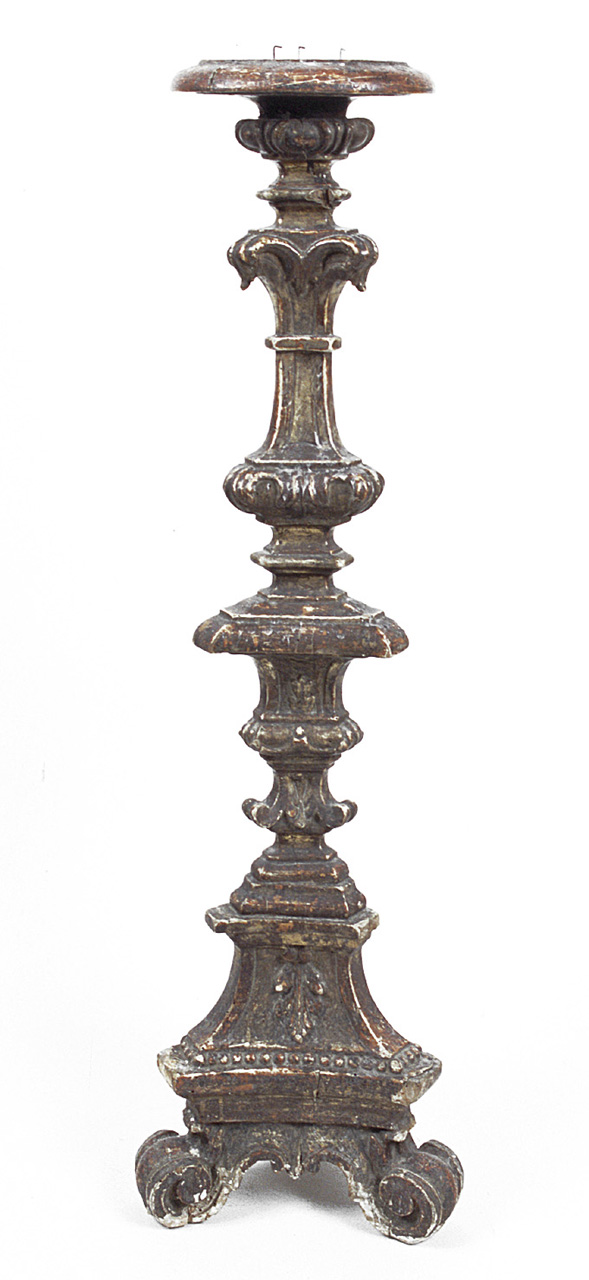 candelabro, serie - bottega pesarese (seconda metà sec. XVIII)