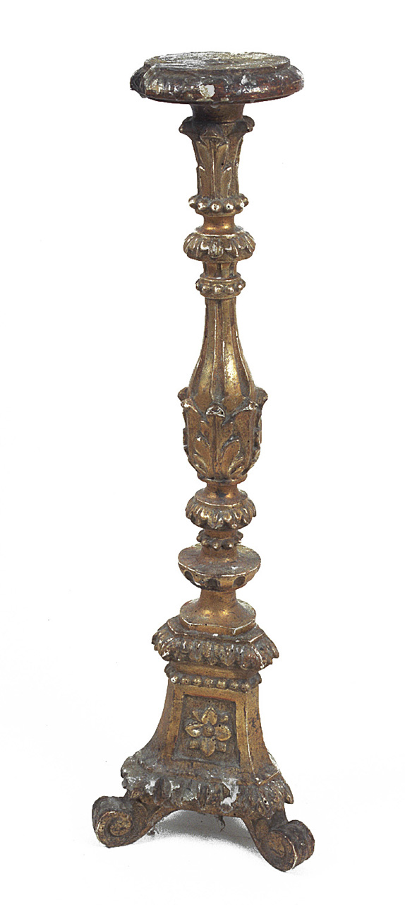 candelabro, serie - bottega pesarese (fine/inizio secc. XVIII/ XIX)